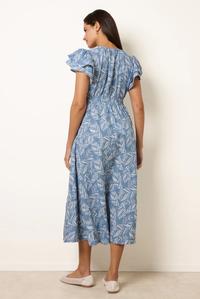 V Neck Flutter Midi Dress by Blue Vanilla - BV269903069