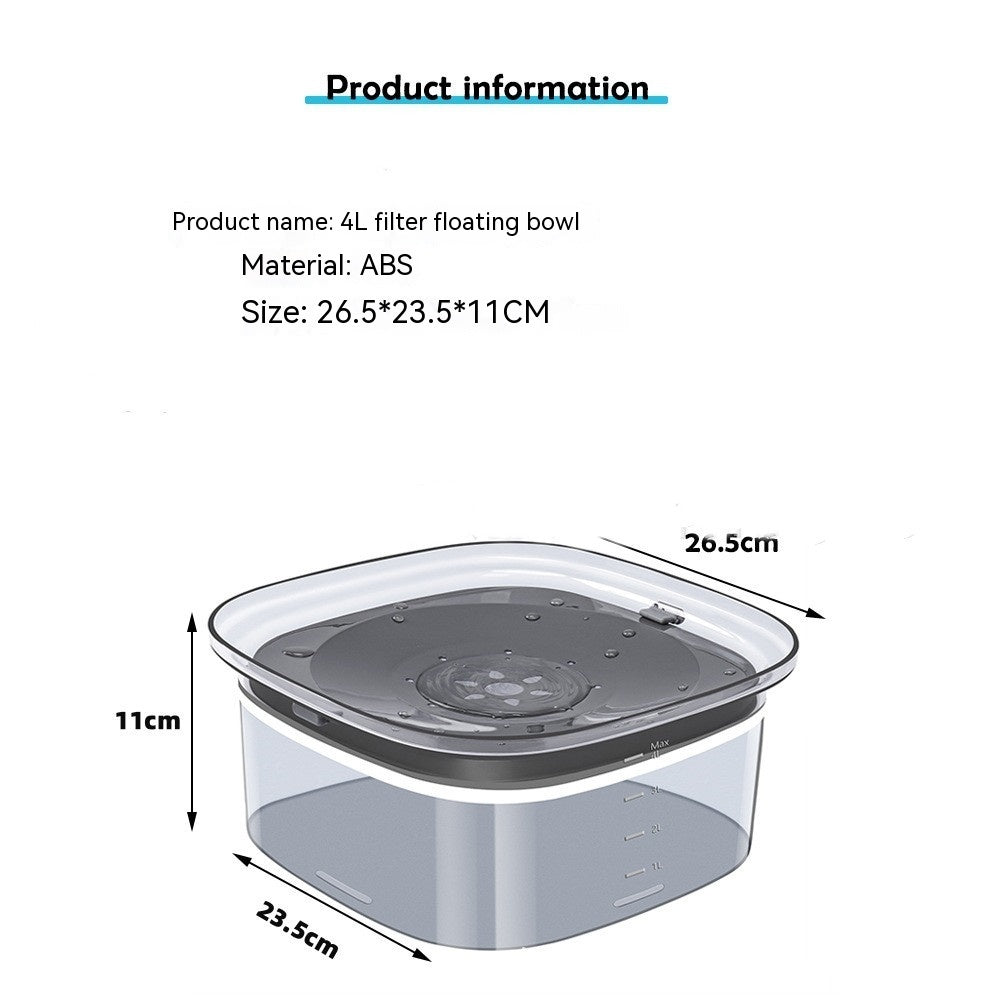 Large Capacity Spill Proof 70oz Dog Water Bowl