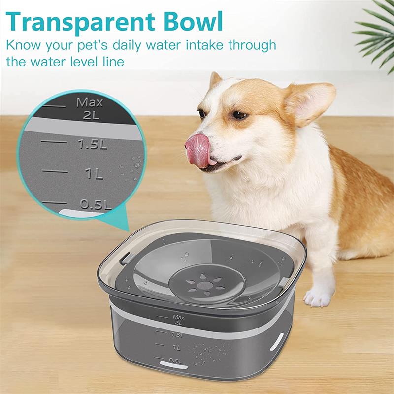 Large Capacity Spill Proof 70oz Dog Water Bowl