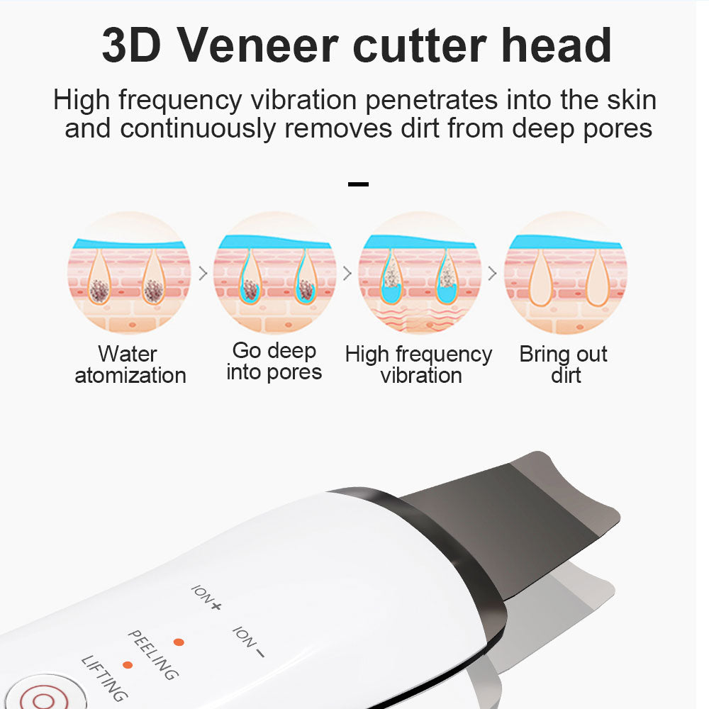 USB Electric Ultrasonic Derma Skin Scrubber