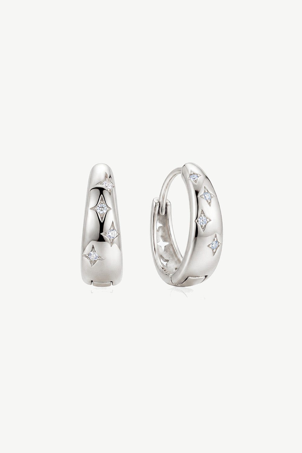 Starburst Huggie Hoop Earrings by MUCHV - 597