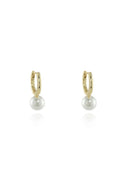 Cachet London Padma 8mm Pearl Gold Hoop by Cachet London - 413387G300