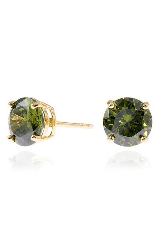 Lana 8mm Olivine Earrings by Cachet London - 480391G034